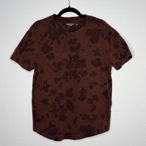 Abercrombie & Fitch Floral Print Short Sleeve T-Shirt — Men’s Small — Burgundy